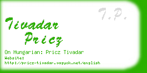 tivadar pricz business card